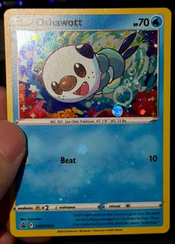 Fart Swirl 🌀 OSHAWOTT SWSH222 Cosmos Holo Bleed Error Rare Pokemon TCG ✨ - Image 1