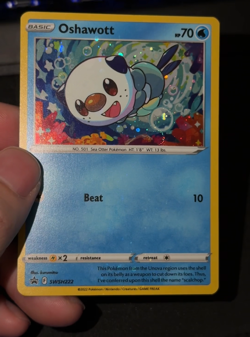 Fart Swirl 🌀 OSHAWOTT SWSH222 Cosmos Holo Bleed Error Rare Pokemon TCG ✨ - Image 2