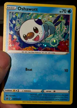 Fart Swirl 🌀 OSHAWOTT SWSH222 Cosmos Holo Bleed Error Rare Pokemon TCG ✨ - Image 3
