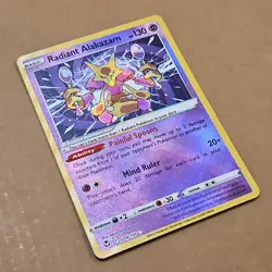 Pokemon Radiant Alakazam 059/195 Swsh12: Sword & Shield - Silver Tempest Holo - Image 3