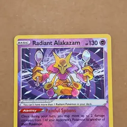 Pokemon Radiant Alakazam 059/195 Swsh12: Sword & Shield - Silver Tempest Holo - Image 4