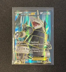 Aggron EX 153/160 XY Primal Clash Full Art Ultra Rare Holo LP - Image 1