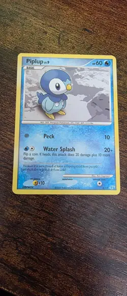 Piplup 5/12 Common DP Trainer Kit: Manaphy & Lucario Pokemon Lightly Played - Image 1
