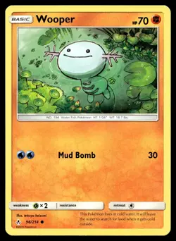 Wooper 96/214 Common Unbroken Bonds Pokemon NM - Image 1