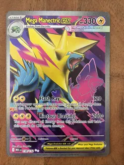 Pokemon TCG Mega Manectric ex 158/132 Me01: Mega Evolution Ultra Rare NM - Image 1