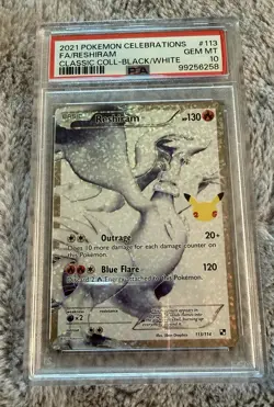 Pokemon Reshiram Celebrations Classic Collection 113/114 PSA 10 - Image 1