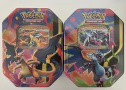 Mega Charizard X & Y Tins With Promo Pokemon (Destined Rivals & Phantasmal Flame - Image 1