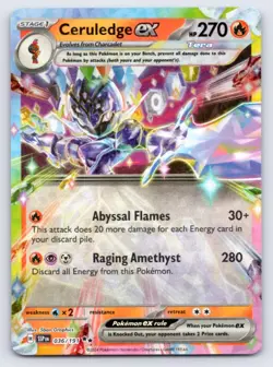 Ceruledge ex 036/191 Double Rare Surging Sparks Pokemon Holo Near Mint - Image 1