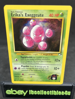 Erika's Exeggcute 77/132 Pokemon Card Gym Heroes Set Unlimited 2000 WOTC NM F/S - Image 1