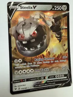 Pokemon Steelix V 115/185 Ultra Rare Holo Vivid Voltage NM - Image 3