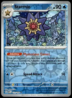 Starmie 121/165 Rare 151 Pokemon Reverse Holo Near Mint - Image 1