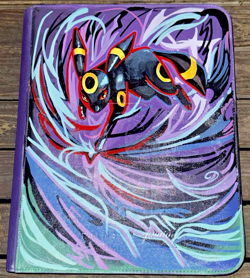 UMBREON Hand Painted Pokemon TCG 9 Pocket Top Loader Binder - Image 1