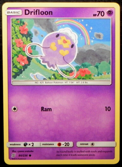 Pokemon Sun & Moon Unified Minds 80 Drifloon COMMON ENGLISH - Image 1