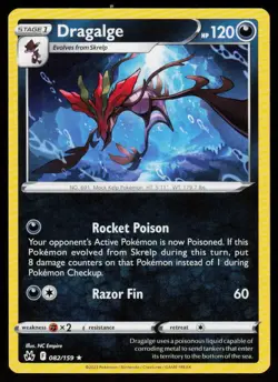 Dragalge 082/159 Rare Crown Zenith Pokemon Near Mint - Image 1