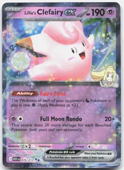 Lillie's Clefairy ex 076/217 Double Rare Ascended Heroes Pokemon Holo Near Mint - Image 1
