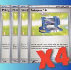 [4x Playset] Pokegear 3.0 084/086 Sv: Black Bolt POKEMON TCG - Image 1