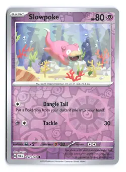 Slowpoke 57/142 Scarlet & Violet Stellar Crown Pokemon Reverse Holo Foil - Image 1