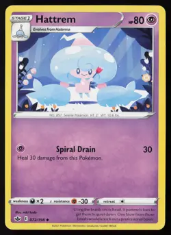 Pokemon Hattrem 072/198 SWSH06: Chilling Reign Non-Holo (LP - HP) - Image 1