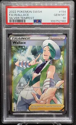 Wallace #194/195 2022 Pokemon SWSH Silver Tempest (Full Art) PSA 10 - Image 1