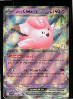 Lillie's Clefairy ex 076/217 Double Rare Ascended Heroes Pokemon Holo Near Mint - Image 1