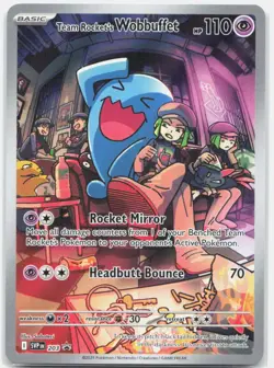 Team Rocket's Wobbuffet 203 Holo Promo Scarlet & Violet Promo Pokemon Holo NM - Image 1