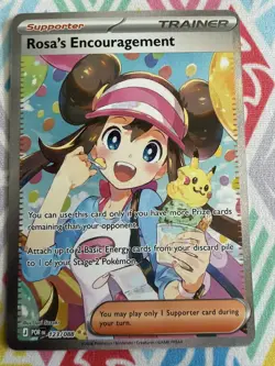 Rosa’s Encouragement 115/080 Special Art Rare Pokemon TCG NM! - Image 1