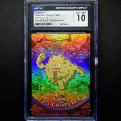 topps Pokemon TV Animation Edition Series 1 Rainbow Holo Foil #75 Graveler CGC - Image 1