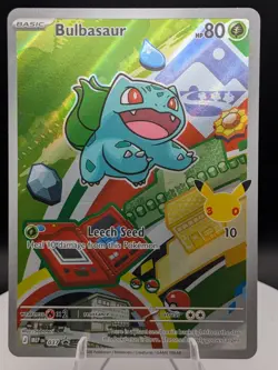 Pokemon TCG: First Partner: Mega MEP 037: Bulbasaur Black Star Promo (NM) - Image 1