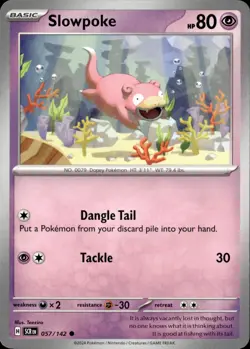Slowpoke 57/142 Common Stellar Crown Pokemon Near Mint - Image 1