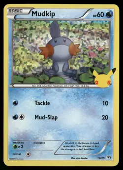 Mudkip 33/160 Common 25th Anniversary Promo Primal Holo Clash Pokemon NM/M - Image 1