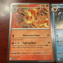 Flareon Vaporeon & Jolteon HOLOs Card Lot Scarlet&Violet Pokemon TCG NM - Image 2