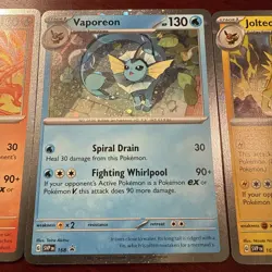 Flareon Vaporeon & Jolteon HOLOs Card Lot Scarlet&Violet Pokemon TCG NM - Image 3