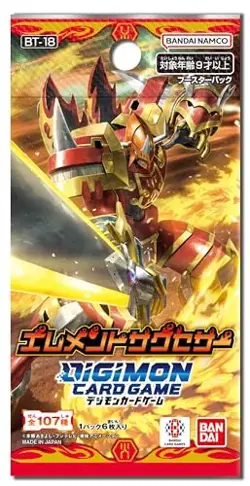 BANDAI Digimon Card Game Booster Pack Element Successor [BT-18] (BOX) 24 Packs - Image 2