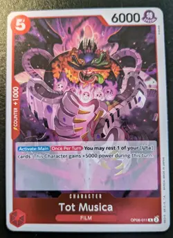 Tot Musica OP06-011 R Foil Rare Wings Of The Captain One Piece Card Game - Image 1