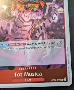 Tot Musica OP06-011 R Foil Rare Wings Of The Captain One Piece Card Game - Image 5