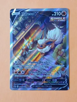 Pokemon Sword & Shield Flareon V Promo Card SWSH 180 Collection Box - Image 2