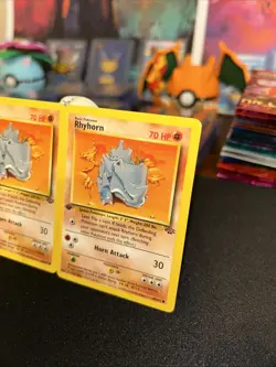 ✨Pokemon Rhyhorn Card 61/64 1st Edition Common LP Jungle Regular ✨ - Image 3