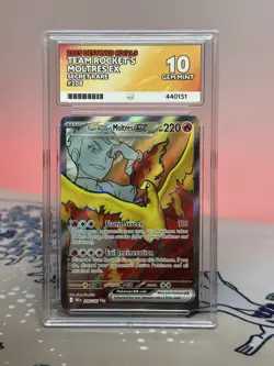 ACE 10 Team Rocket's Moltres ex 208/182 Pokemon Card Destined Rivals GEM MINT - Image 1