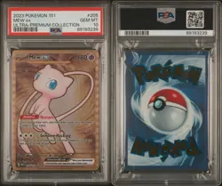 2023 Pokemon Mew ex Full Art 151 UPC Gold Metal Promo Card 205/165 PSA 10 GEM MT - Image 4
