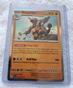 Rhyperior 076/142 Pokemon Stellar Crown Rare Holo TCG Card Game - Image 1