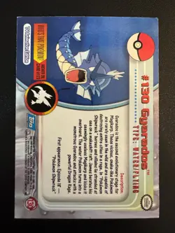 Pokemon Card Gyarados #130 TOPPS Series 3 TV Animation Non-Holo Blue Logo (LP) - Image 2