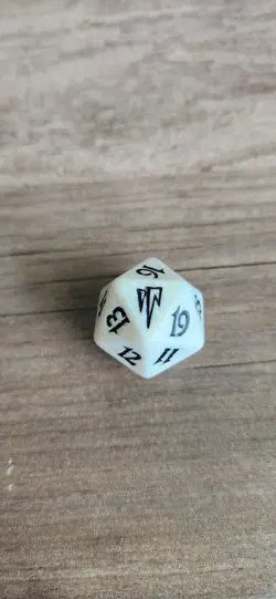 CSP Coldsnap White Spindown Dice Die D20 - MTG Magic: The Gathering ULTRA RARE - Image 1