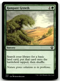 MTG Rampant Growth C Commander 2021 204 LP - Image 1