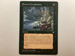 MTG Ice Age DEMONIC CONSULTATION MP (BIN) Graded Power - Image 1