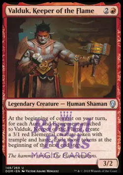 Valduk, Keeper of the Flame 2x FOIL DOM MTG Dominaria Uncommon MINT red - Image 1