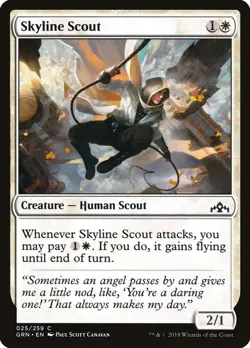 Skyline Scout 25 GRN MTG White Common Human Creature 2018 Canavan Flying EN - Image 1
