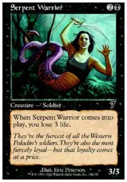 Serpent Warrior - Light Play MTG 7th Edition - Image 1