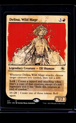 2021 MTG Magic The Gathering AFR Forgotten Realms Showcase #317 Delina Wild Mage - Image 1
