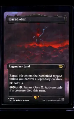 2023 MTG Magic The Gathering LOTR Lord of the Rings Borderless #425 Barad-dur - Image 1