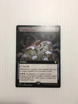 MTG Crowded Crypt - Extended Art - Commander: Innistrad: Midnight Hunt - NM-Mint - Image 1